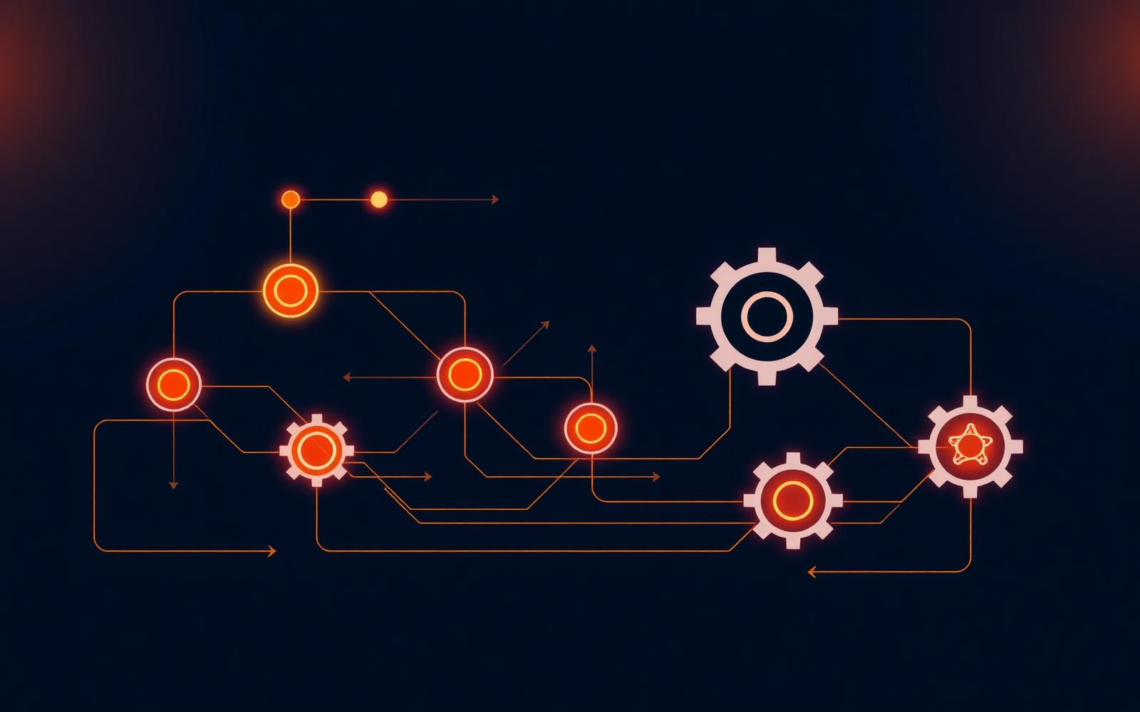 Diagrama de automação de processos e integração de sistemas